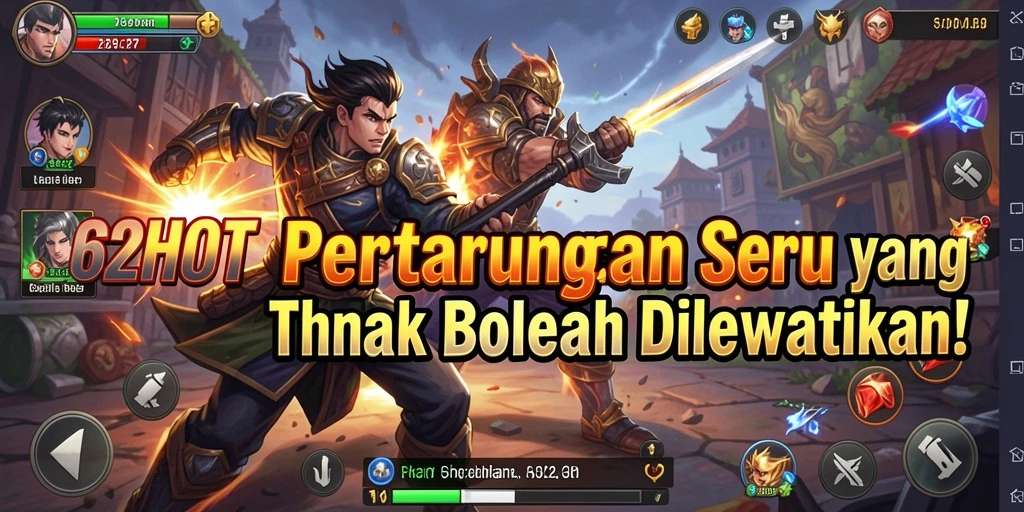 Screenshot 62HOT menampilkan aksi pertarungan yang intens dan mendebarkan.