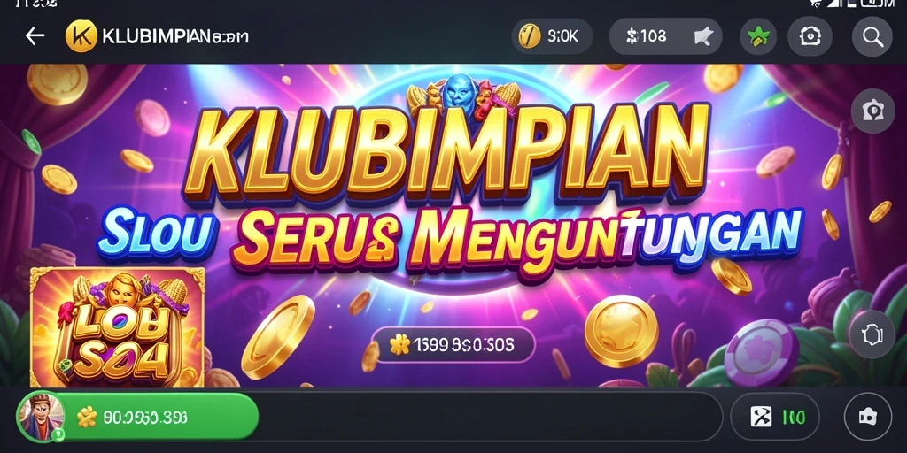 Tampilan gameplay yang menarik dari KLUBIMPIAN saat memutar gulungan slot.