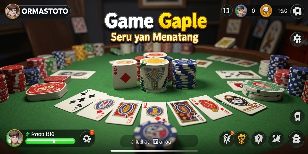 Tampilan gameplay seru dari game Gaple ORMASTOTO.