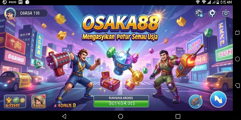 Screenshot OSAKA88 menampilkan gameplay Arcade yang seru dan menegangkan.
