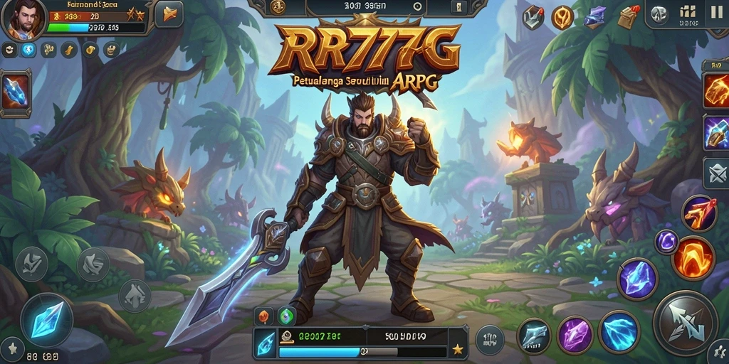 Screenshot gameplay RR777 menampilkan aksi seru dalam pertarungan ARPG.