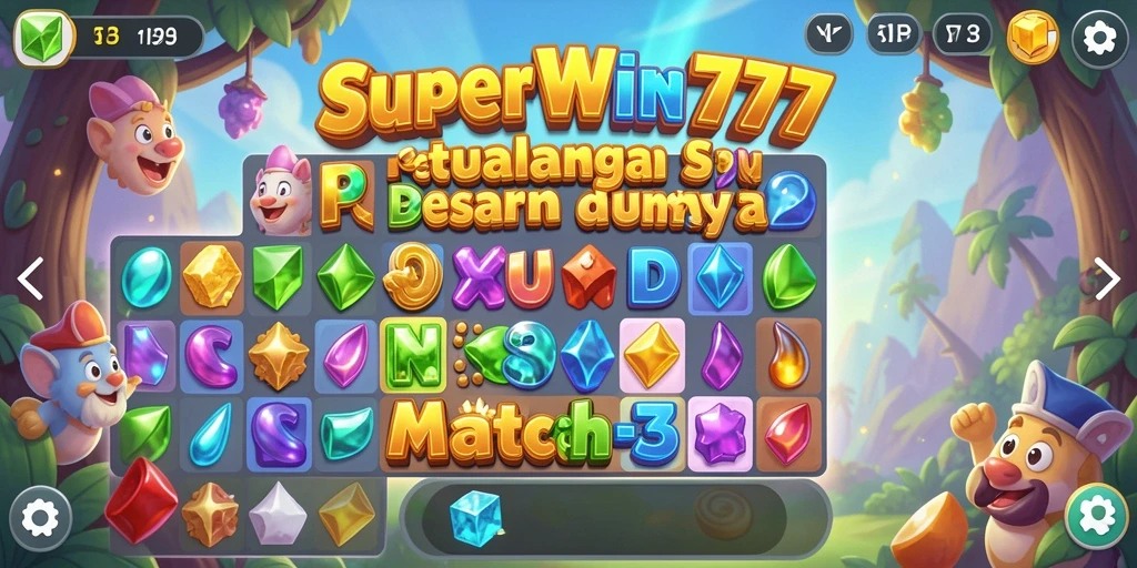 Tampilan gameplay SUPERWIN777 yang penuh warna dan menarik.